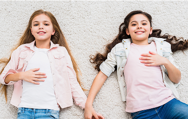 リンクコーデで仲良しのふたり